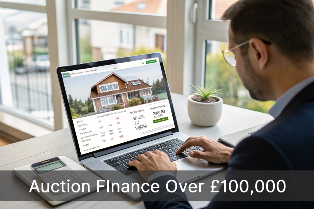 auction finance loan sizes from £100k